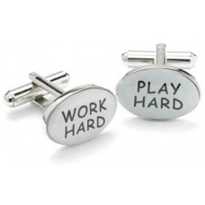 Work Hand And Play Hard Cufflinks