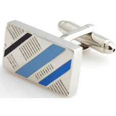 Blue And Silver Colour Designer Cufflinks