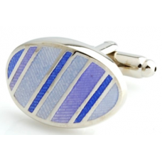 Blue And Purple Striped Cufflinks