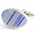 Blue And Purple Striped Cufflinks