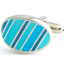 Blue Slant Design Cufflinks