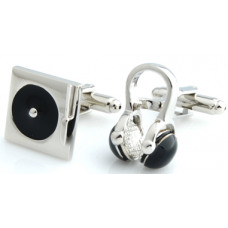 Record Player And Headphone Cufflinks