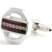 Purple And Silver Crystal Cufflinks