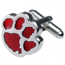 Red Paw Print Cufflinks