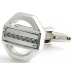 Silver And White Crystal Cufflinks