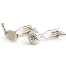 Golf Club And Ball Cufflinks