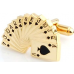 Playing Card Cufflinks In Gold Colour