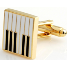 Piano Keys Cufflinks In Gold Colour
