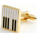 Piano Keys Cufflinks In Gold Colour