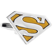 Yellow And Silver Superman Cufflinks