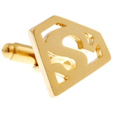 Superman Cufflinks Gold Colour