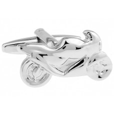 Plain Silver Superbike Cufflinks