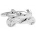 Plain Silver Superbike Cufflinks