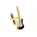 Gold Electric Guitar Cufflinks