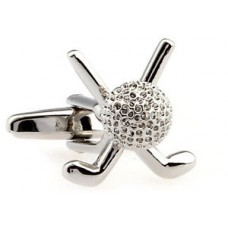 Golf Club And Silver Ball Cufflinks