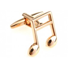 Musical Quaver Note  In Gold Colour Cufflinks