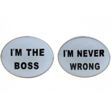 I Am The Boss I Am Never Wrong Cufflinks