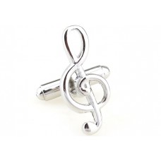 Silver Musical Note Cufflinks