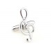 Silver Musical Note Cufflinks