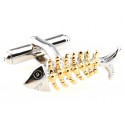 Skeleton Fish Bones In Silver And Gold