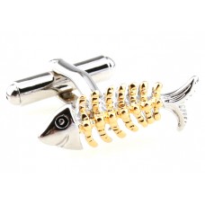 Skeleton Fish Bones In Silver And Gold
