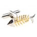 Skeleton Fish Bones In Silver And Gold