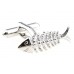 Skeleton Fish Bones In Silver