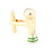 World Cup Football Cufflinks Gold Plated