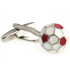 Red And White Football Cufflinks