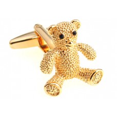 Gold Teddy Bear Cufflinks