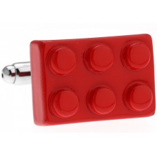3 Block Red Lego Block Cufflinks