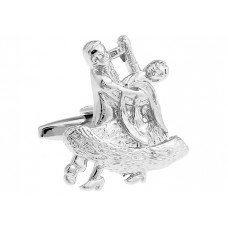 Silver Ball Room Dancing Cufflinks