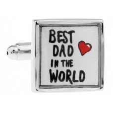 Best Dad In The World Novelty Gift Cufflinks