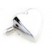 Plain Silver Heart Locket Cufflinks