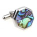 Octagon Abalone Shell Cufflinks 230004