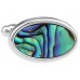 Silver Plated Oval Abalone Shell Cufflinks 156511