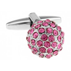 Multi-set Pink Rhinestone Cufflinks