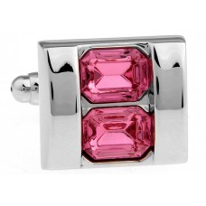 Double Set Pink Zirconia Cufflinks 156481