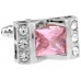Pink And White Crystal Zirconia Cufflinks164309