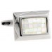 White Shell Patch Cufflinks 170802