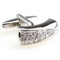 White Rhinestone Cufflinks 155826
