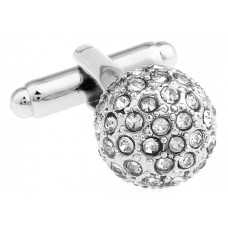 White Rhinestone Cufflinks 155454 White Rhinestone Cufflinks 155454