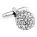 White Rhinestone Cufflinks 155454 White Rhinestone Cufflinks 155454