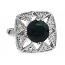 Black Rhinestone Cufflinks 150940