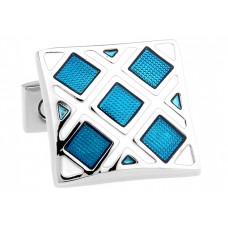 Light Blue  Stoving Varnish Cufflinks 155926