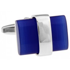 Royal Blue Opal Glass Cufflinks 155992