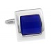 Royal Blue Opal Glass Cufflinks 170218
