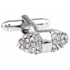 White Rhinestone Cufflinks 156112 White Rhinestone Cufflinks 156112