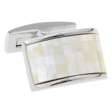 White Shell Patch Cufflinks 164011