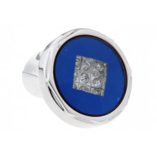 Blue Glass And White Rhinestone Cufflinks 162917